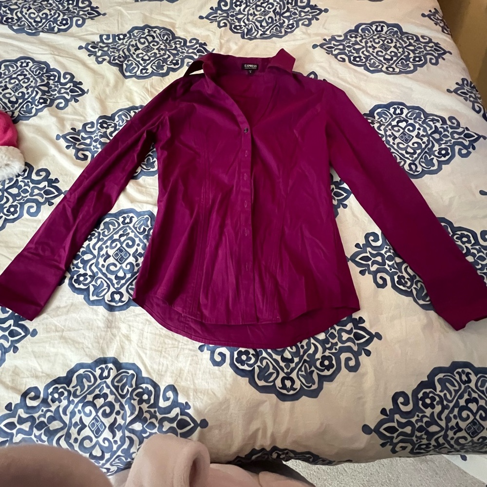 Express Size S long sleeve stretch shirt.